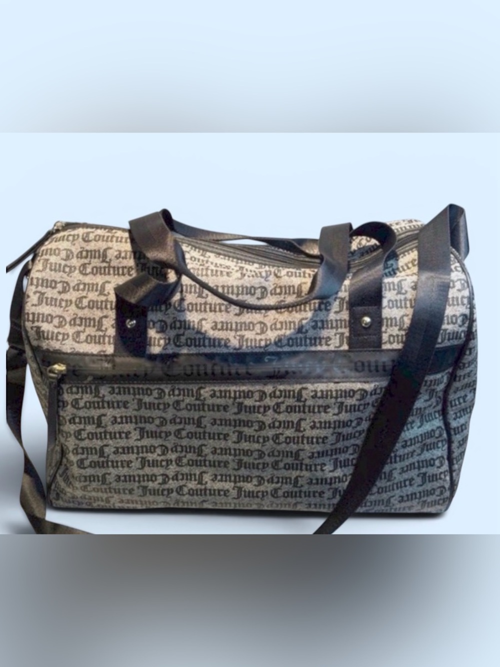 Juicy Couture Black and Gray Logo Traveling Bag